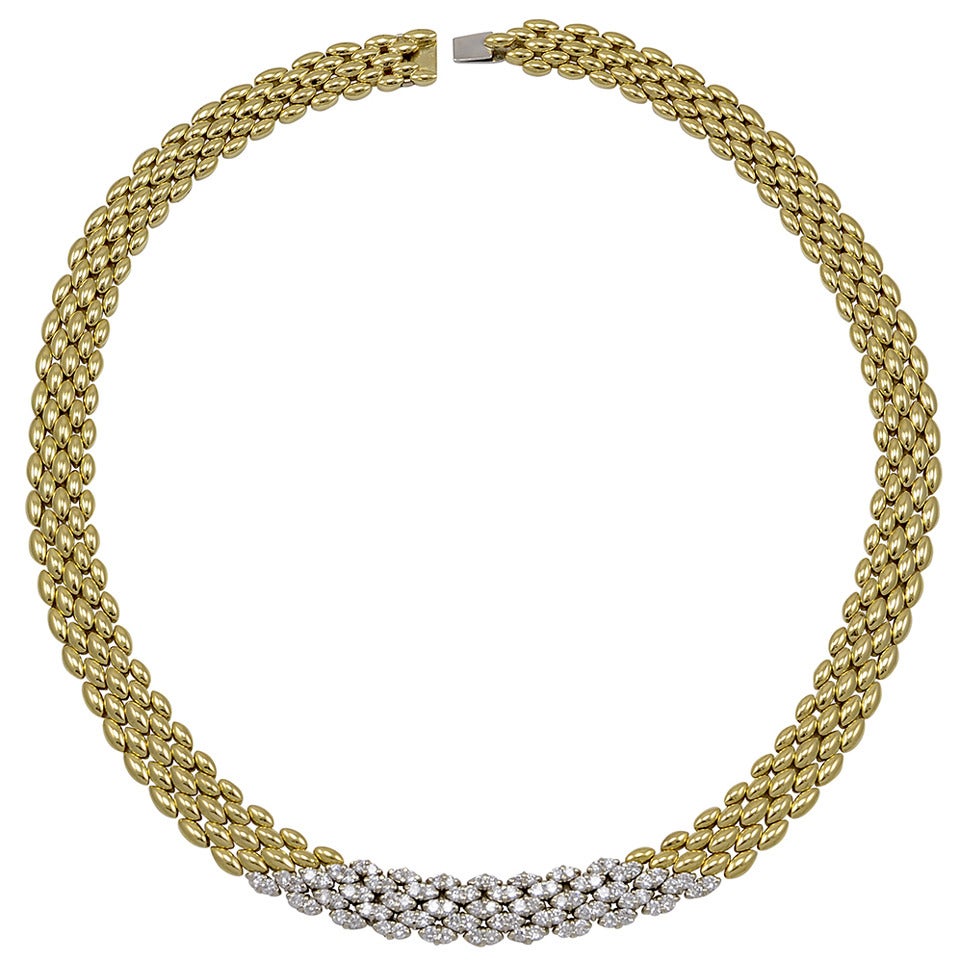 Diamond Gold Flexible Necklace