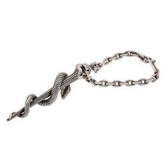 Vintage TIFFANY PARIS Caduceus Key Chain
