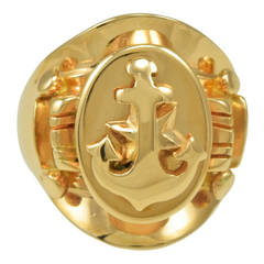Rose Gold Anchor Themed Ring