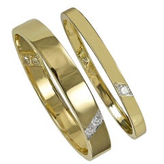 Cartier Diamond Gold Bangle Bracelets