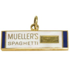 Enamel Gold Mueller's  Spaghetti Figural Charm