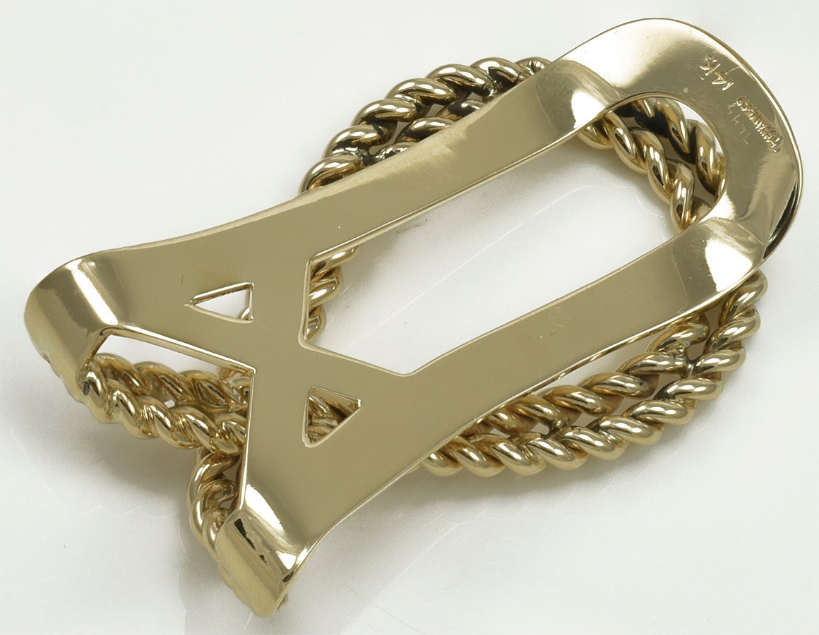 Tiffany & Co. Rope Pattern Gold Money Clip