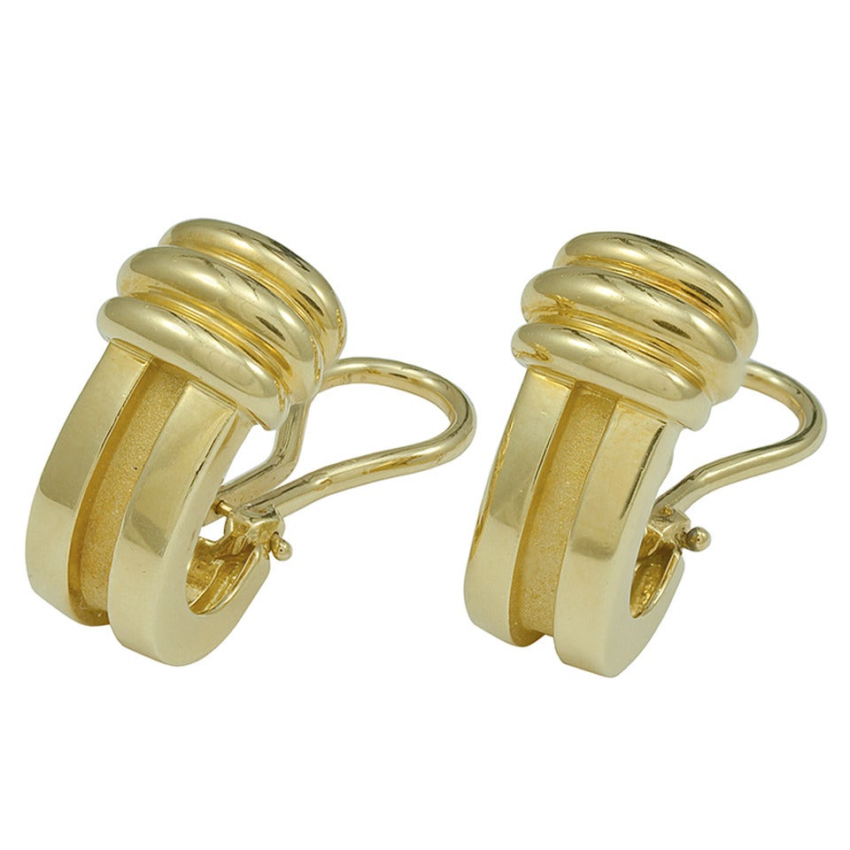 Tiffany & Co. Atlas Gold Earrings