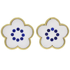 Tiffany 
Co. Mother-of-Pearl Gold Earrings