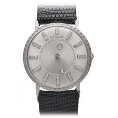 Le Coultre White Gold Diamond Mystery Wristwatch