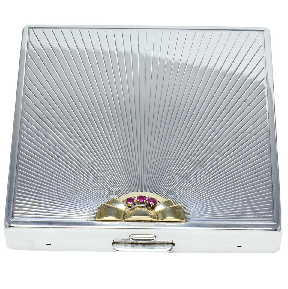 "Darling" Silver Gold Compact