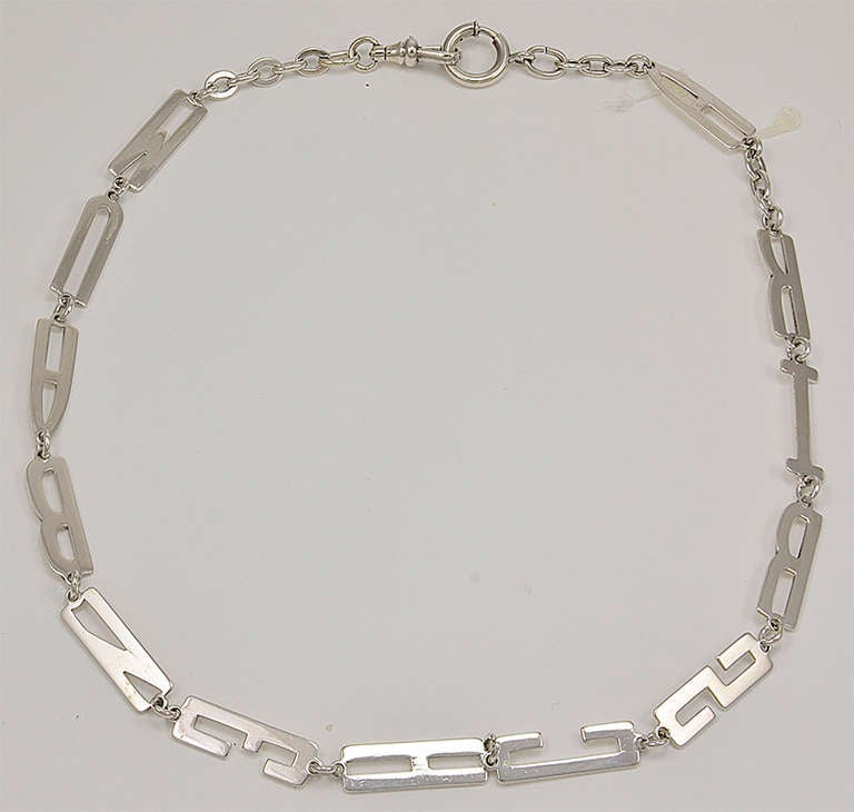 Sterling Silver watch chain that spells out  