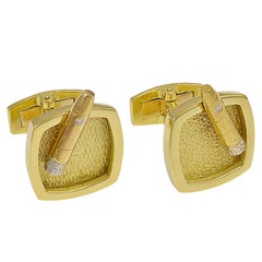 Cigar and Ashtray Gold Figural Cufflinks