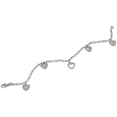 Vintage Tiffany & Co. Diamond Platinum Heart Bracelet