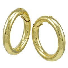 Vintage Cartier Large Gold Hoop Earrings