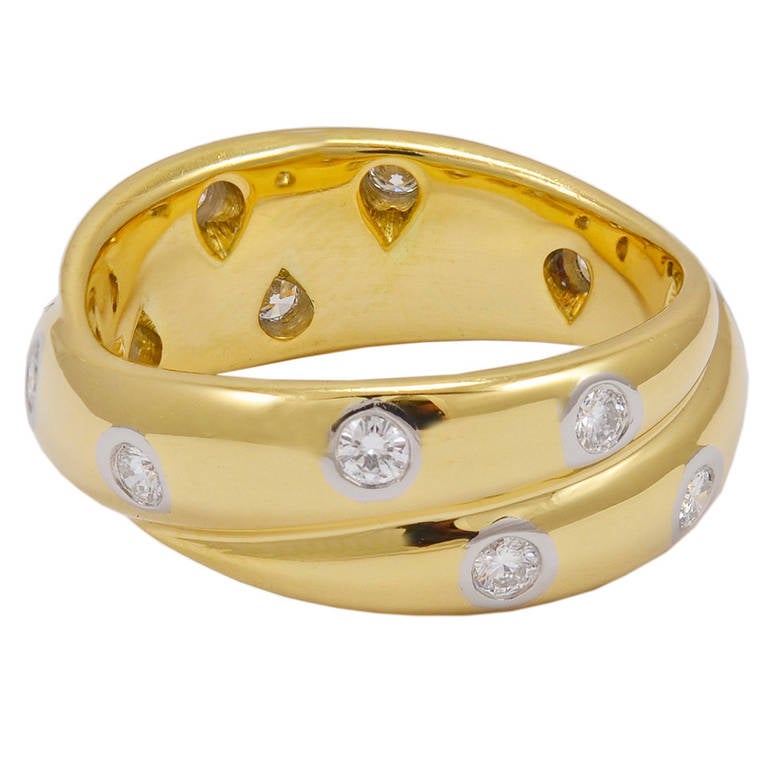 Diamond Gold Double  Ring