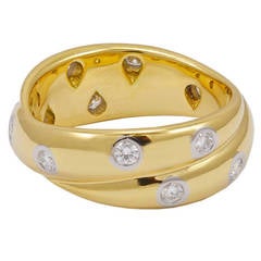 Diamond Gold Double Ring 8