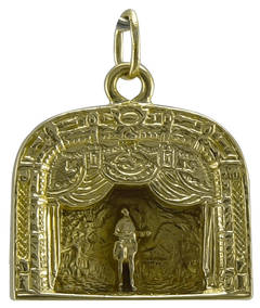 Metropolitan Opera House Gold Charm