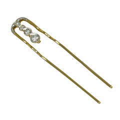 Antique Diamond Gold Bobby Pin 4
