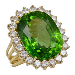 Peridot Gold Cocktail Ring