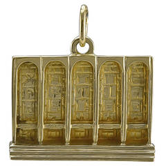 Metropolitan Opera House Gold Charm