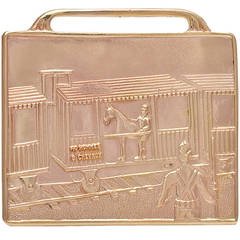 Antique Gold Luggage Tag