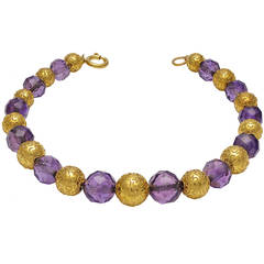 Victorian Amethyst Yellow Gold Bracelet 2