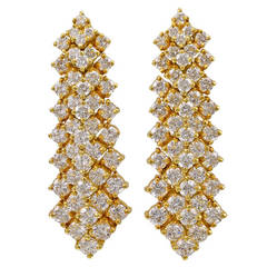 Diamond Gold Waterfall Earrings 4