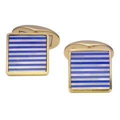 Tiffany & Co. Mother-of-Pearl Lapis Cufflinks