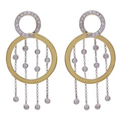 Sonia B Diamond Gold Drop Earrings