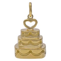 Tiffany & Co. Gold Wedding Cake Charm