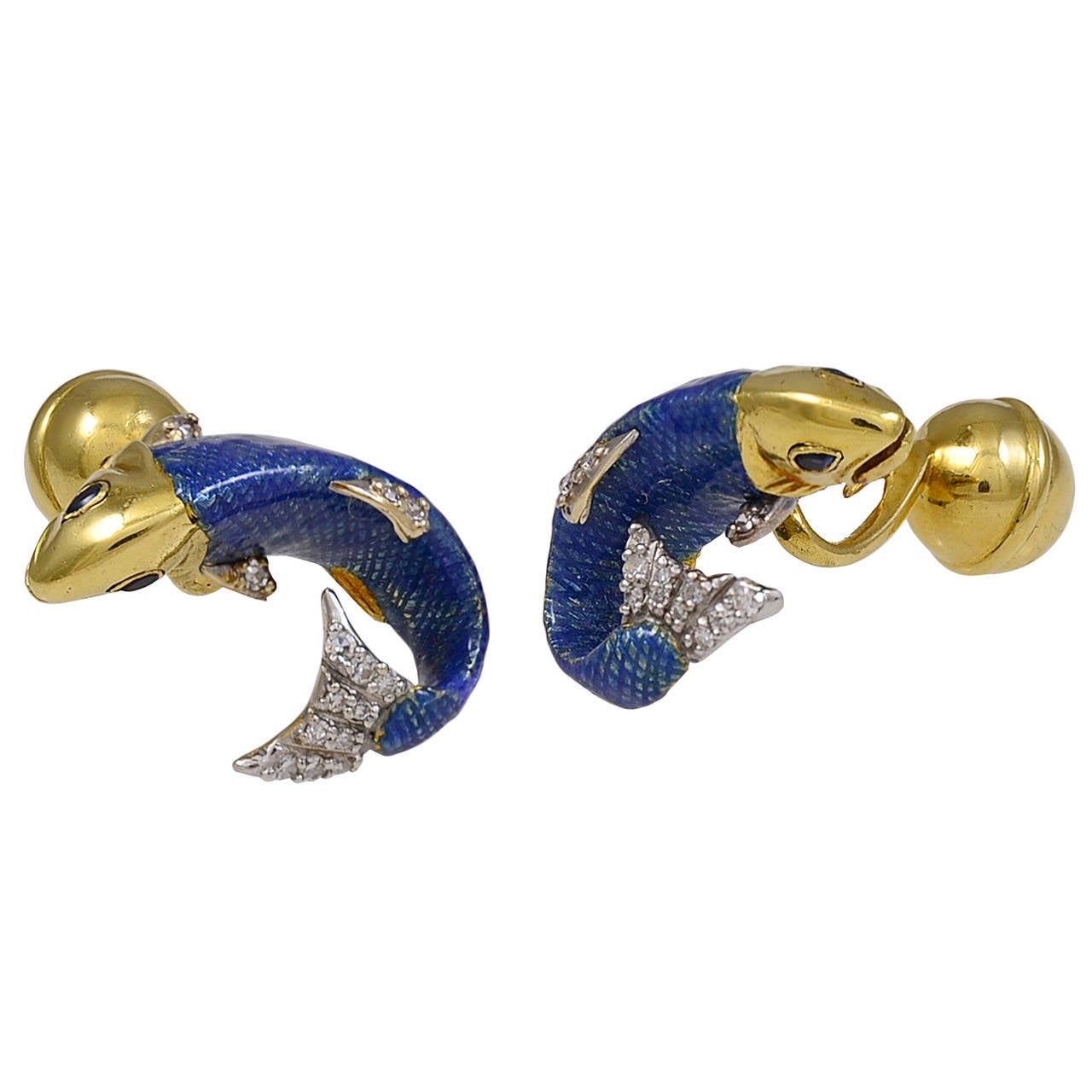 Tiffany & Co. Antique Fish Cufflinks