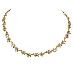 Tiffany & Co. Diamond Gold Garland Necklace