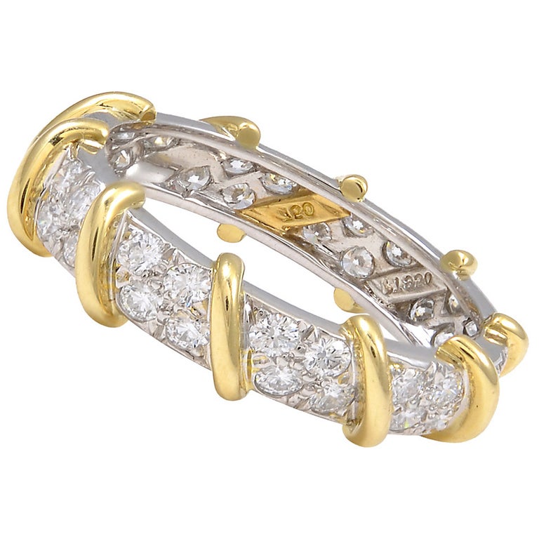 Tiffany and Co. Diamond Platinum Ring at 1stDibs