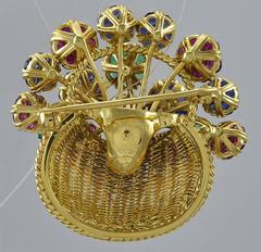 Tiffany & Co. En Tremblant Gemset Gold Flower Basket