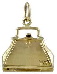 It's In The Bag Gold Purse Charm