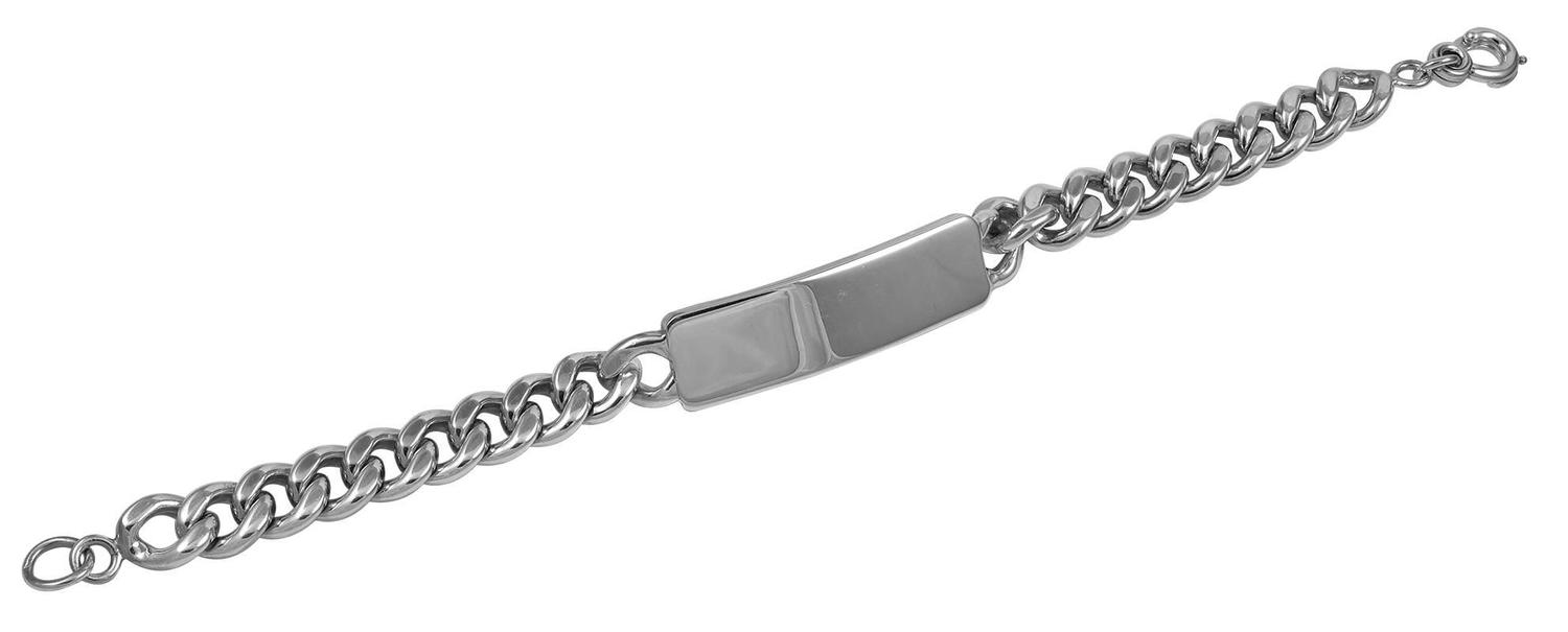 Cartier Sterling silver ID Bracelet at 1stdibs