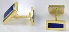 Chaumet Paris Lapis Gold Cufflinks