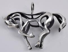 Jorgen Jensen Pendentif de Cheval en Argent Sterling