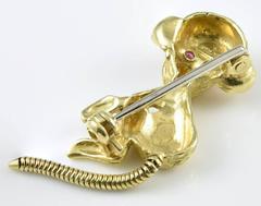 Adorable Gold Monkey Lapel Pin
