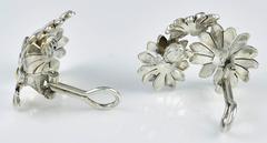 Gucci Sterling Gold Flower Cluster Ear Clips