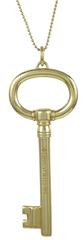 Tiffany & Co. Large Gold Key Pendant and Chain