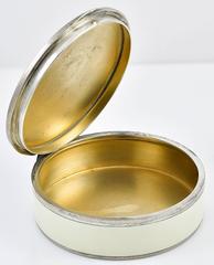 Antique Enamel Scenic Alpaca Hinged Case