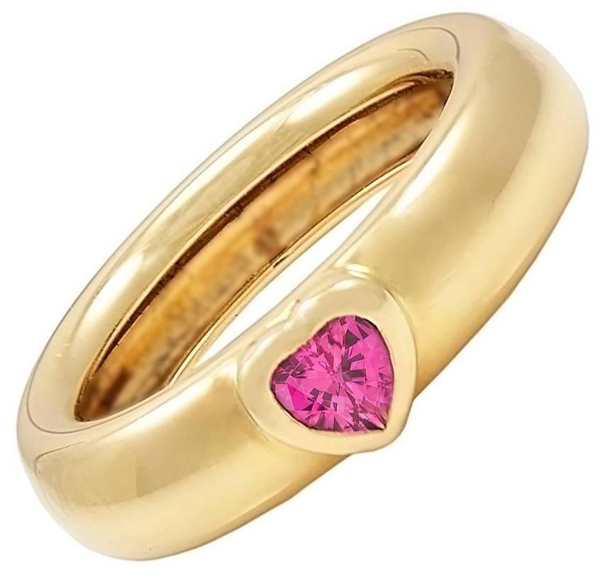 Tiffany & Co. Pink Sapphire Gold Ring