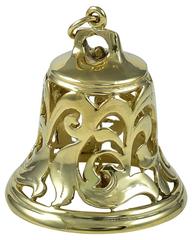 Gold Reticulated Bell Charm