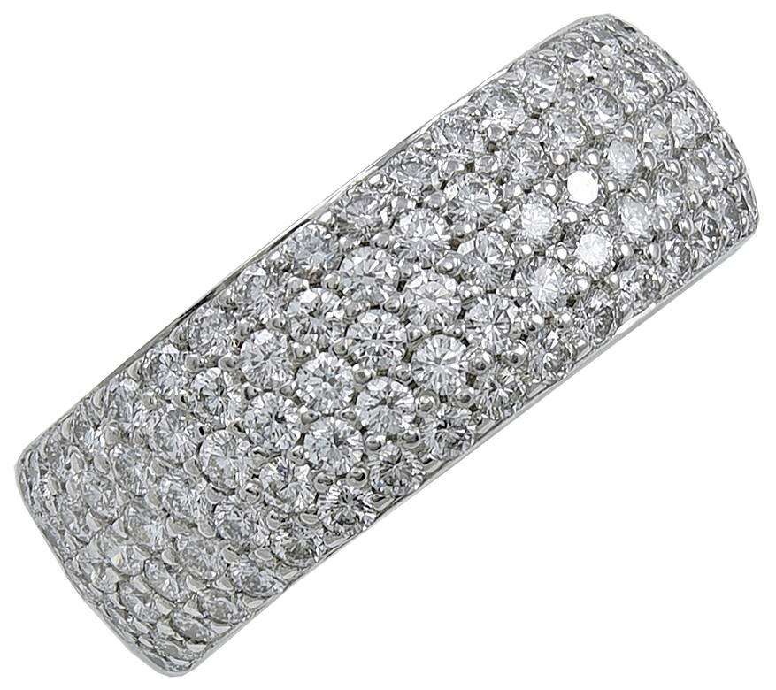 Women's Cartier Diamond Gold Wide Ring