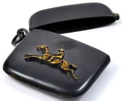 Antique Gunmetal and Copper Match Safe