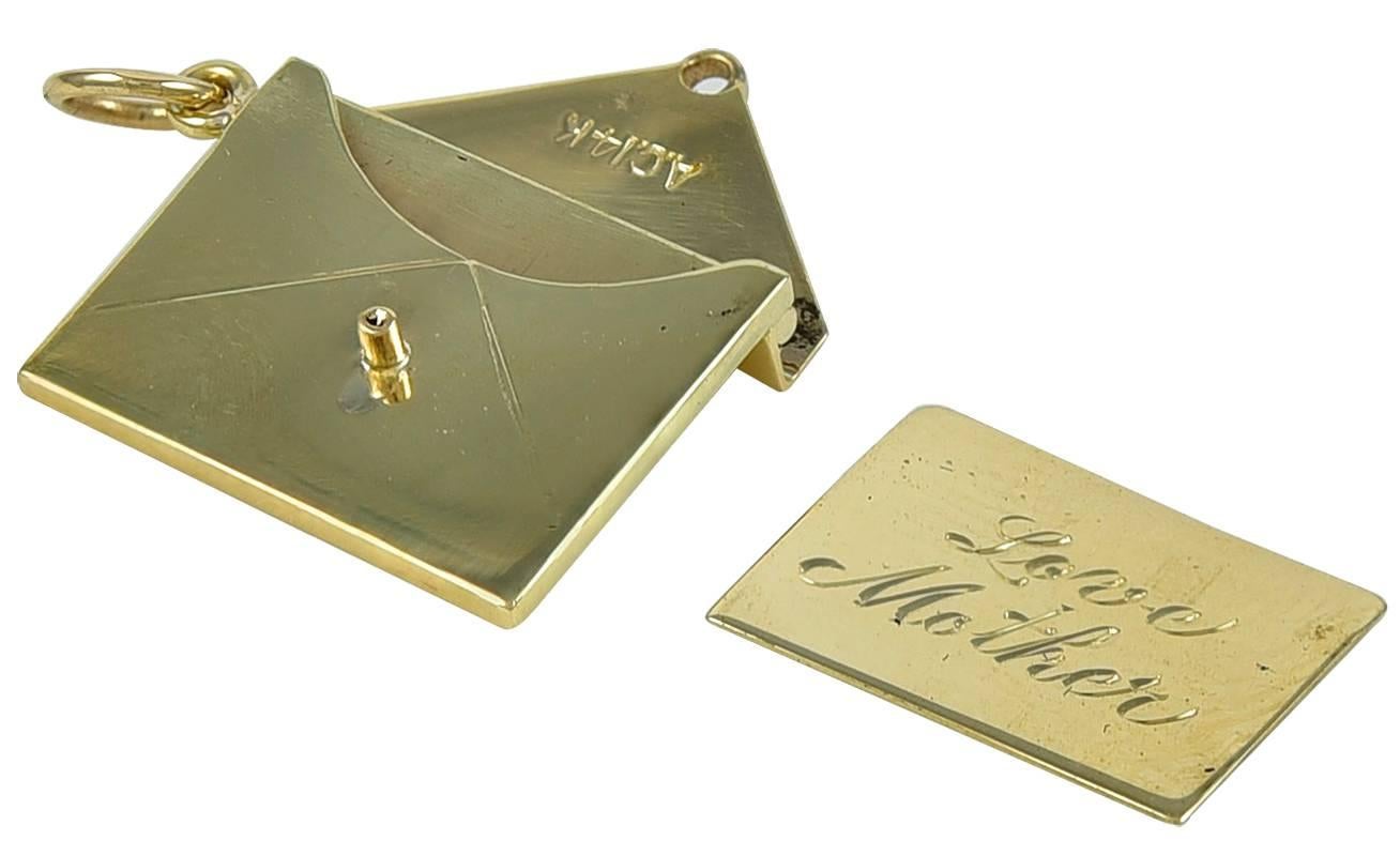  Figural envelope, which contains a letter engraved 