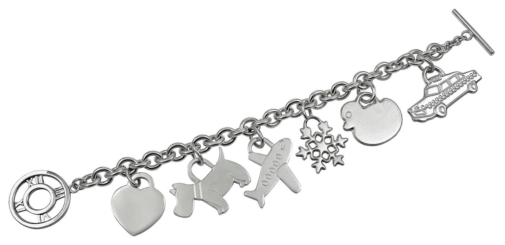 TIFFANY and CO. Sterling Charm Bracelet at 1stDibs | tiffany sterling ...