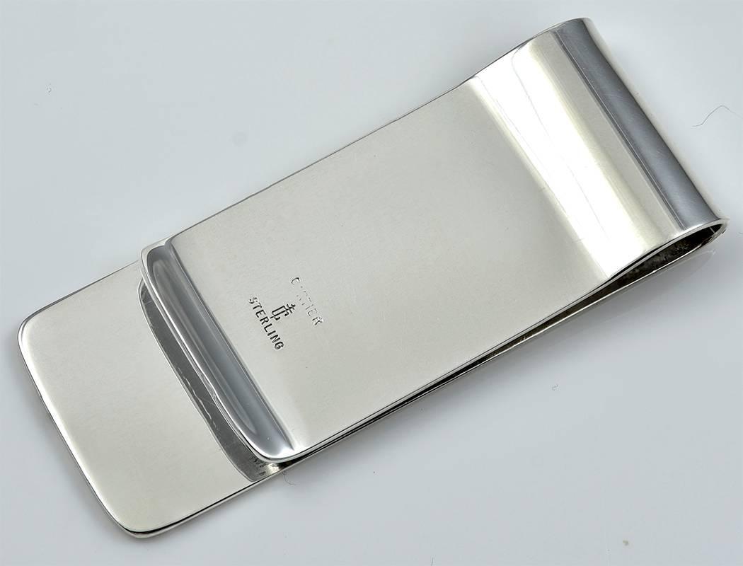 cartier money clip sterling silver