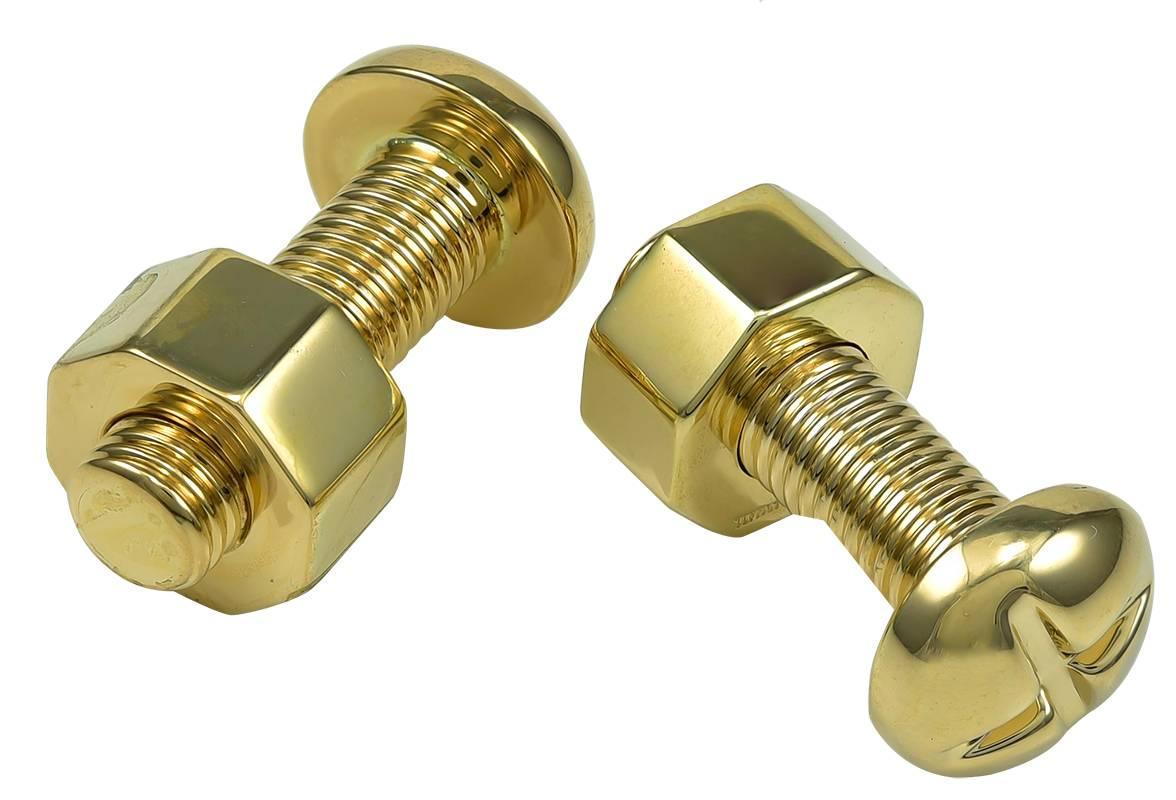 TIFFANY and CO. Nuts and Bolts Gold Cufflinks For Sale at 1stdibs