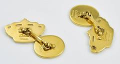 Cartier Sterling Vermeil Crown Cufflinks