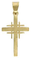 Large Dramatic Moderne Gold Cross