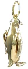Gold Penguin Charm