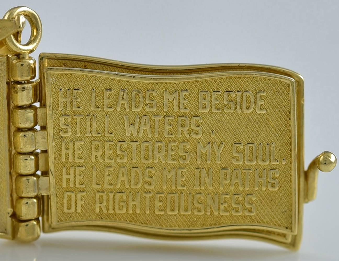 Women's or Men's The Lord is my Shepherd Gold Charm